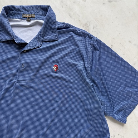 Peter Millar Other - Peter Millar Golf Shirt Mens Extra Large Polo Summer Comfort Blue Polka Dot